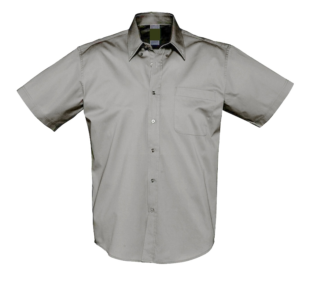 Chemise Manches Courtes Gris