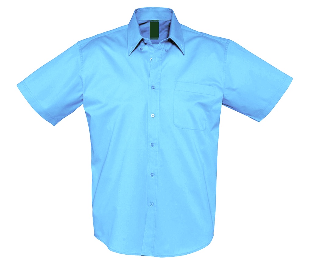 Chemise Manches Courtes Bleu Ciel