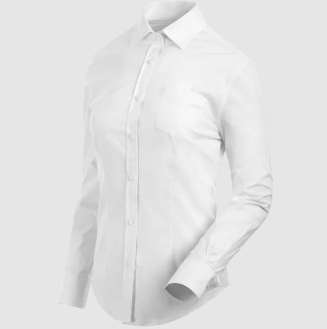 CHEMISE BLANCHE FEMME ML POLYCOTON   [DCCFPC01/]