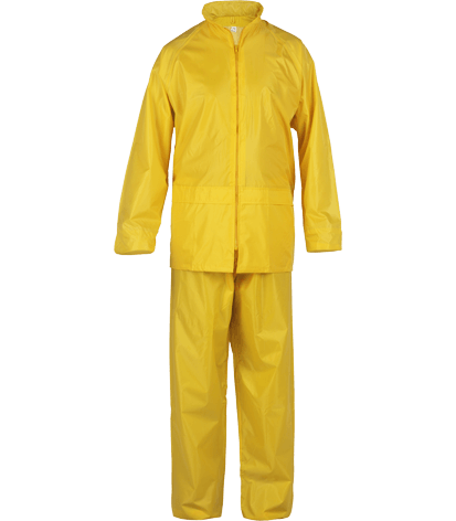 Ensemble de pluie support polyester, enduit PVC (type K-way)