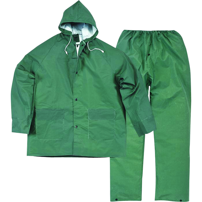 ENSEMBLE DE PLUIE VERT