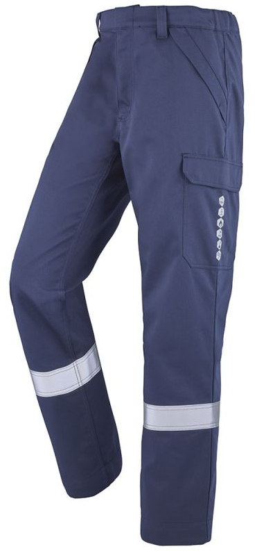 PANTALON MULTIRISQUES ATEX AVEC BANDES BLEU MARINE VETIFOR