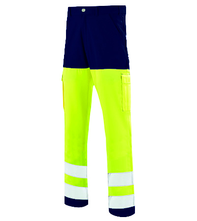 PANTALON HV C2 JAUNE FLUO/BLEU MARINE  [DMPGX270]
