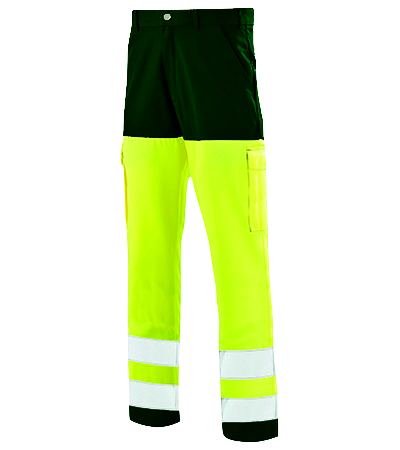 PANTALON HV C2 JAUNE FLUO/VERT FONCÉ  [DMPGX250]