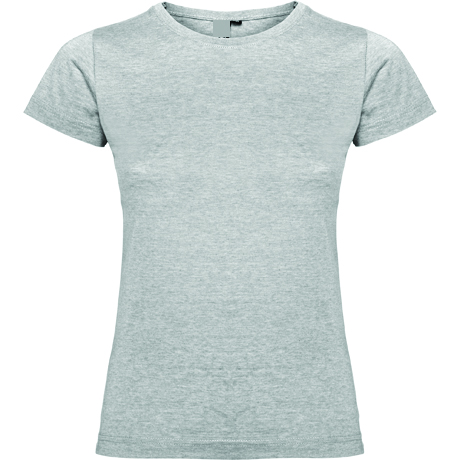 T-SHIRT FEMME COL ROND GRIS CHINE