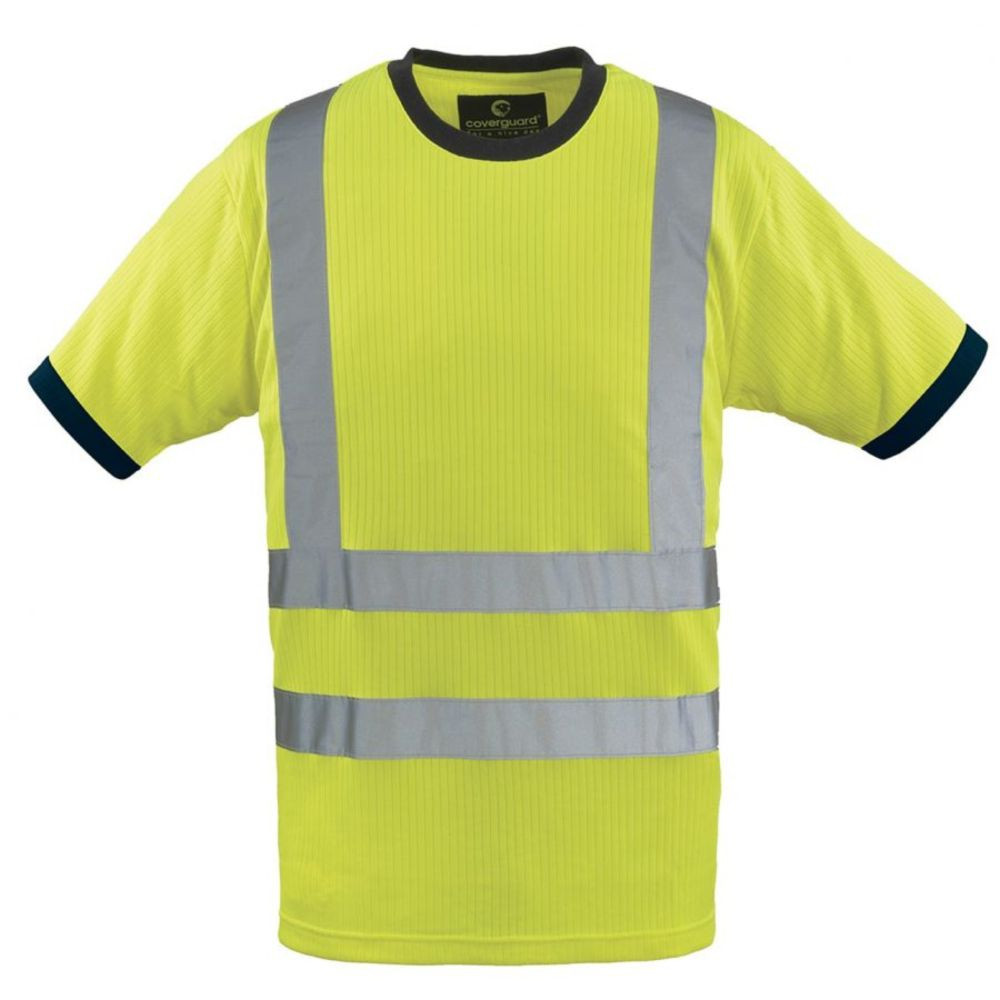TEE SHIRT HV JAUNE MANCHES COURTES YARD T  [DTSHVY/]