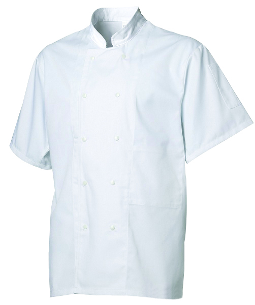 VESTE CUISINIER MANCHES COURTES