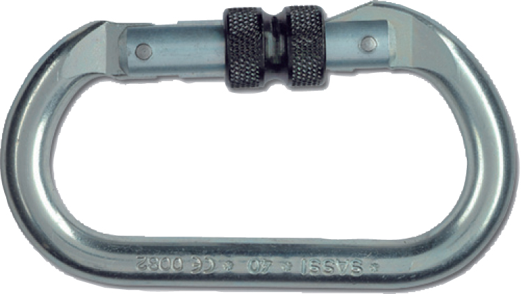 HM Mousqueton de sécurité  à vis type acier (vendu à l'unité)