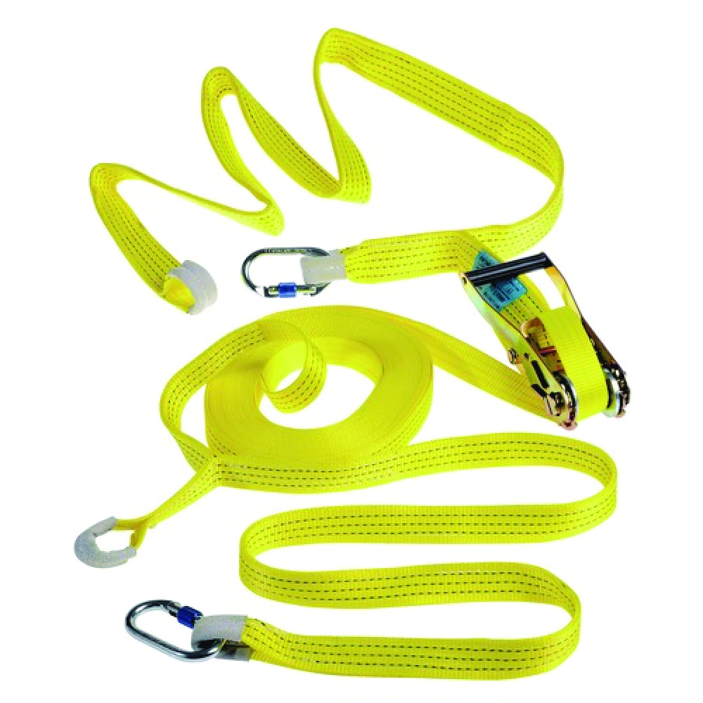 LIGNE DE VIE TEMPORAIRE 2.5 à 20m + 2 mousquetons