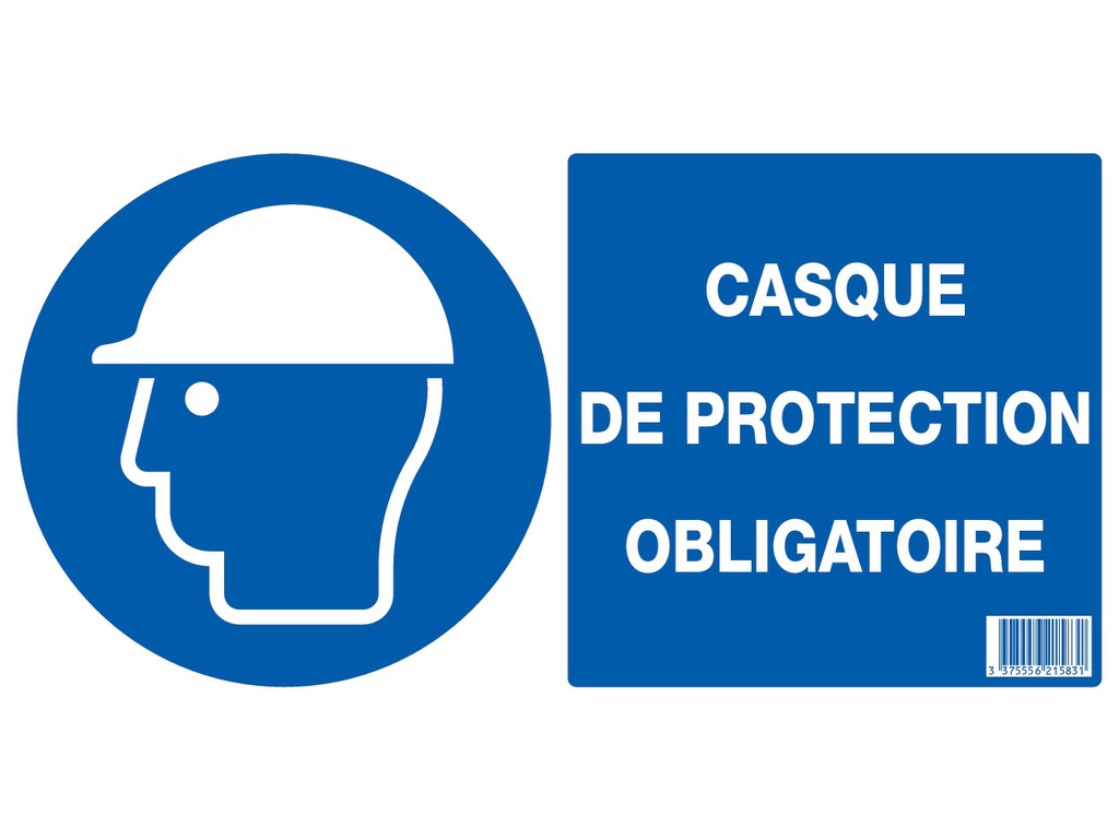 PLAQ PORT CASQ OBLIG 330X120 *archivé*