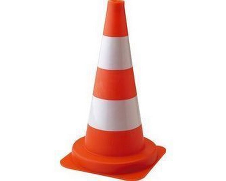 CONE FLUO BICOLORE H75CM
