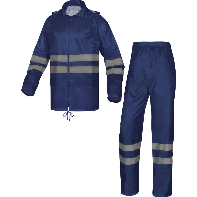 ENSEMBLE PLUIE BLEU MARINE Enduction PVC 100% Polyester enduit PVC souple - 200g/m2