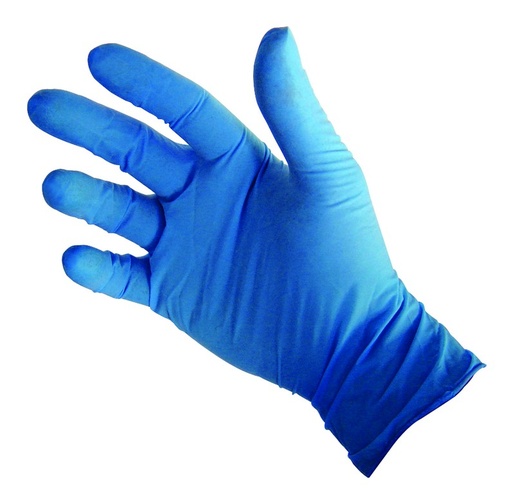 BOITE 100 GANTS NITRILE NON POUDRE BLEU