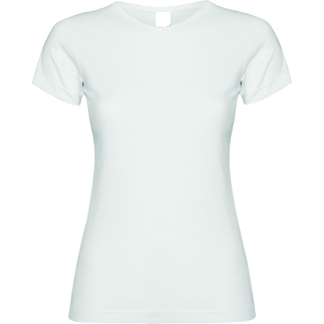 T-SHIRT FEMME COL ROND BLANC