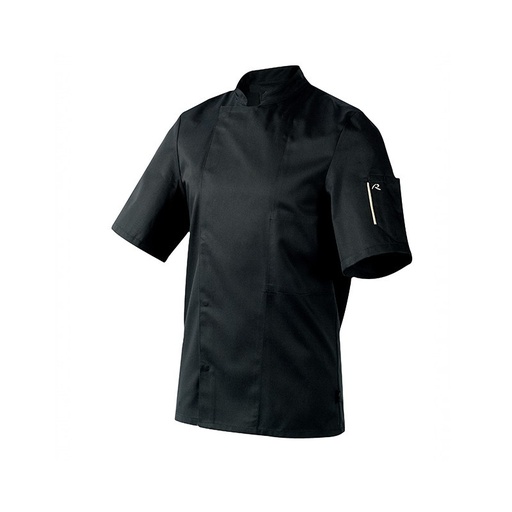 VESTE DE CUISINE NOIR MANCHES COURTES