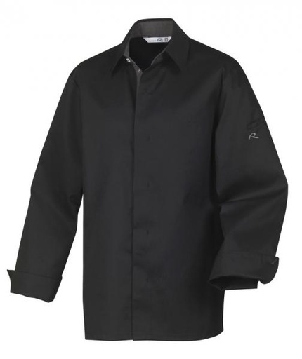 VESTE DE CUISINE NOIR  MANCHES LONGUES  
