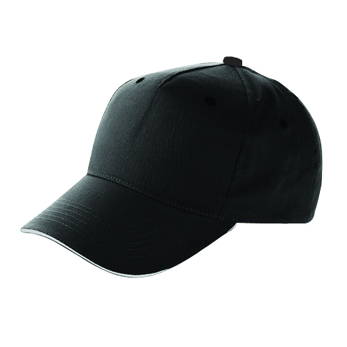 CASQUETTE COT BROSSE NOIR [DCB5B]