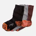 Lot de 3 paires de Chaussettes tricolore (marron, noir et gris) MADRID 43-46
